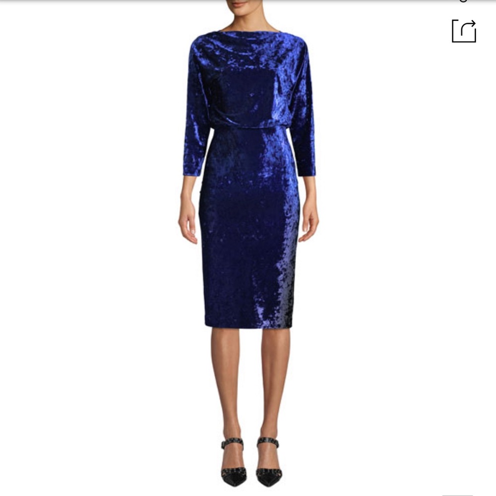 Red velvet Badgley Mischka dress